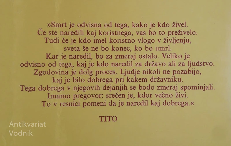 TITO: ŽIVLJENJE IN DELO (1892 – 1980), T. Stanojević & D. Marković