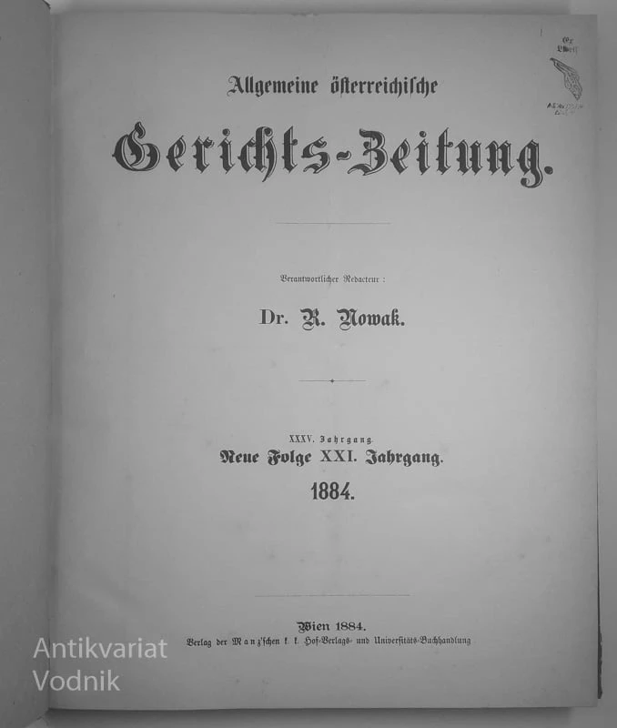 BERICHTS – ZEITUNG, dr. R. Nowak