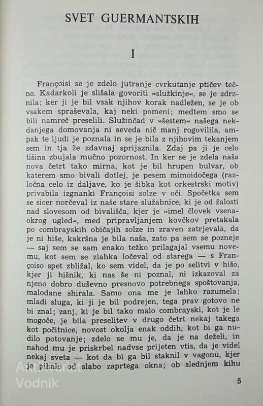 SVET GUERMANTSKIH, Marcel Proust (Iskanje izgubljenega časa III)