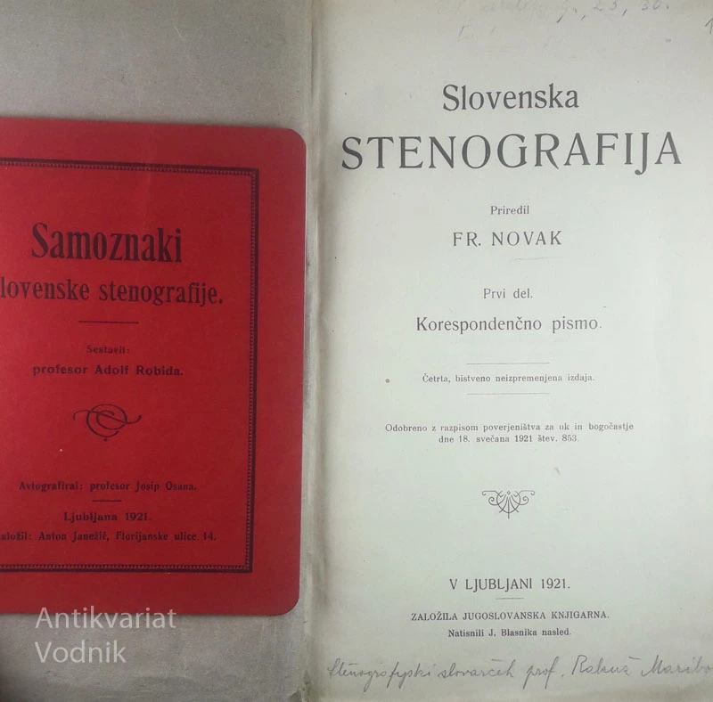 SLOVENSKA STENOGRAFIJA (1. del), Fr. Novak