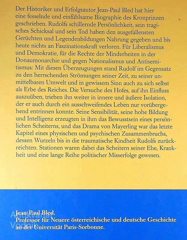 KRONPRINZ RUDOLF, Jean-Paul Bled