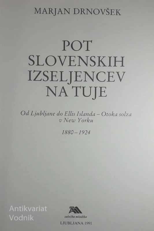 POT SLOVENSKIH IZSELJENCEV NA TUJE, Marjan Drnovšek