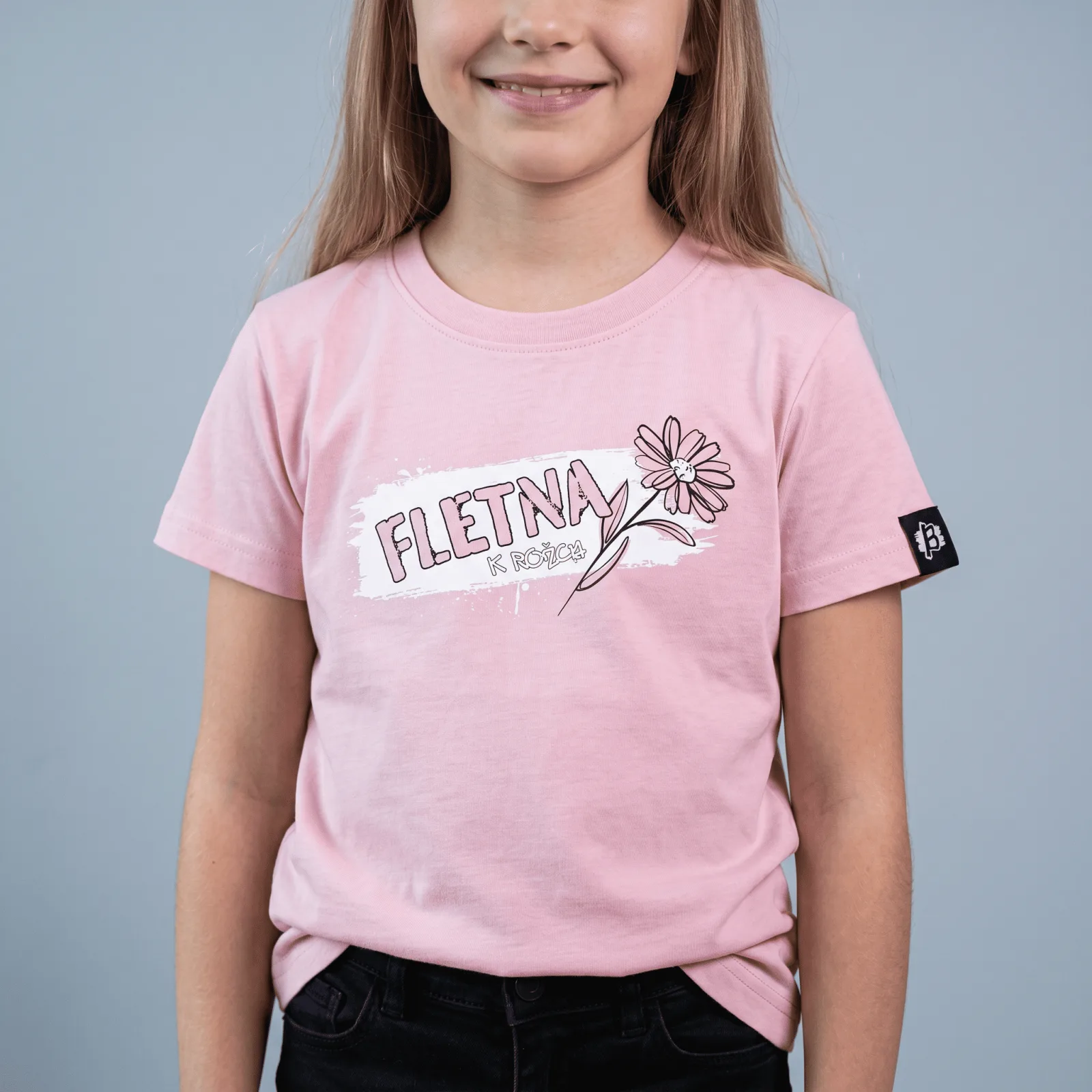 Dekliška majica FLETNA K ROŽCA Roza