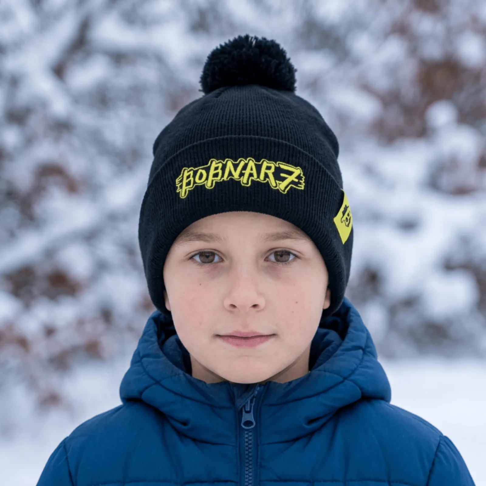Otroška zimska kapa BOBNAR7 Črna