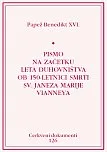 126 - Pismo na začetku leta duhovništva ob 150-letnici smrti sv. Janeza Marije Vianneya