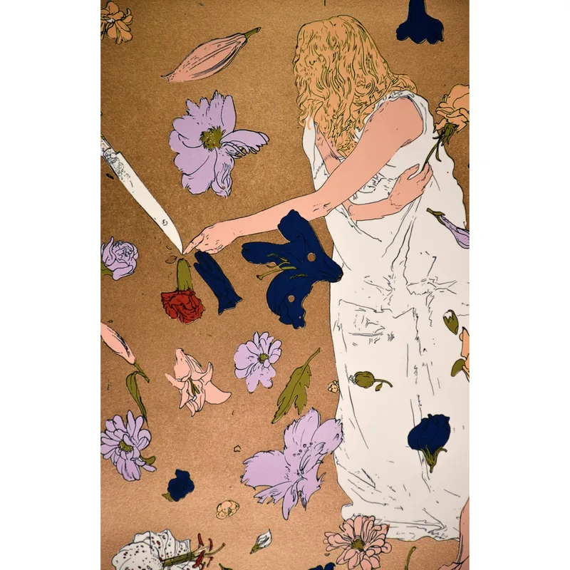 Balkanska tapeta, original grafika (Rudolf Španzel)