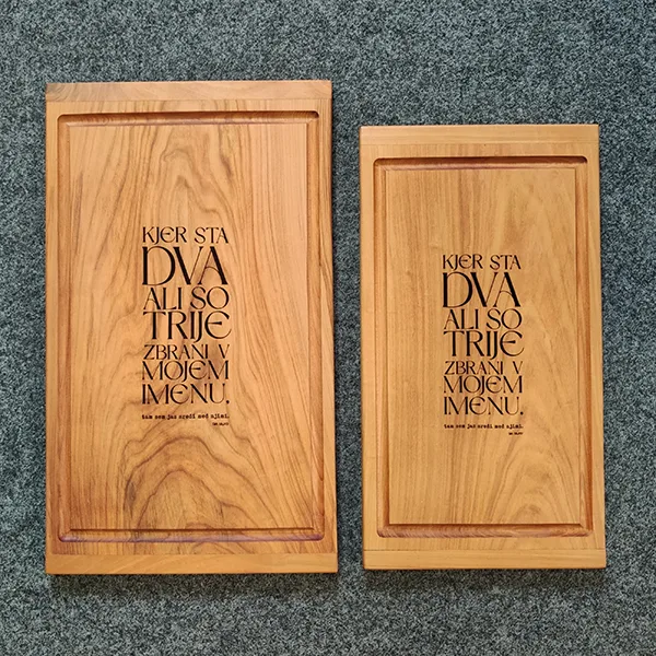 Servirna deska - Dva ali trije, večja 49 X 29 CM (BLAGOR)