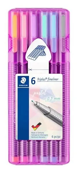 Flomastri Fineliner Triplus pastel 6/1