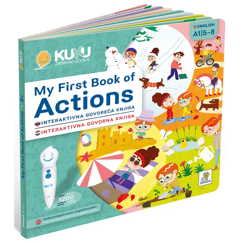 Interaktivna knjiga Kuku - My First Book of Actions (brez pisala)