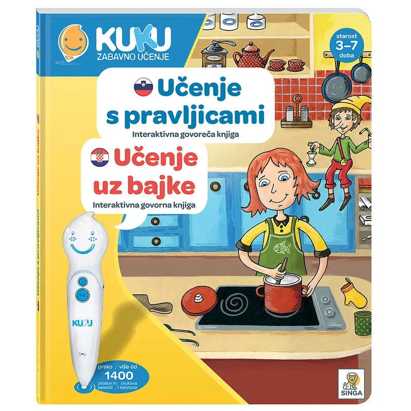 Interaktivna knjiga Kuku - Učenje s pravljicami (brez pisala)