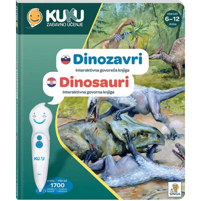Interaktivna knjiga Kuku- Dinozavri
