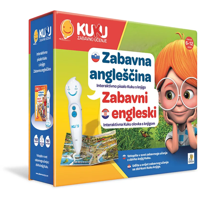 Interaktivno pisalo Kuku s knjigo - Zabavna angleščina
