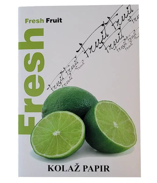 Kolaž papir- 20 listni (sadje limeta)