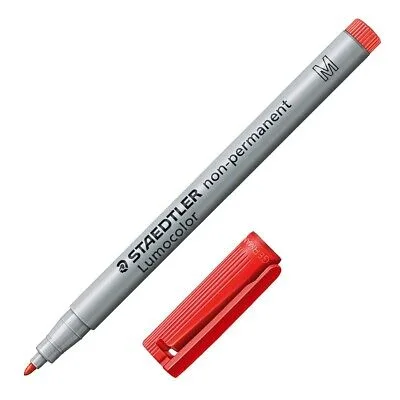 Marker Lumocolor M Nonpermanent- Rdeč