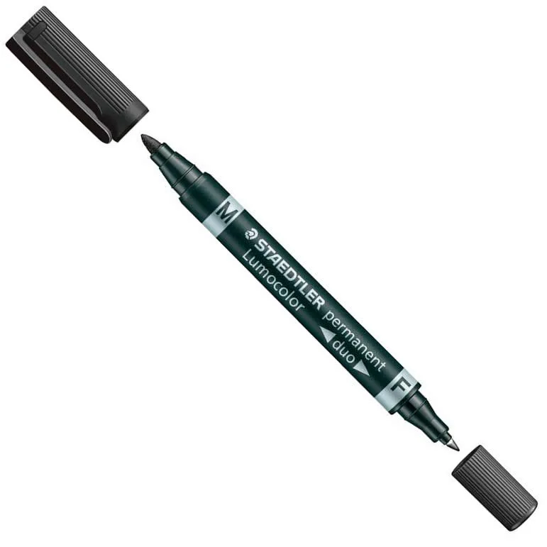 Marker Lumocolor Permanent Duo- Črn