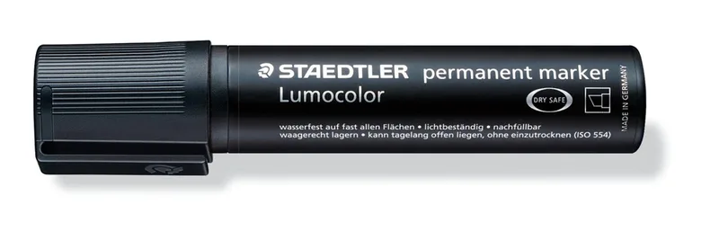 Marker Lumocolor s prisekano konico- Črn