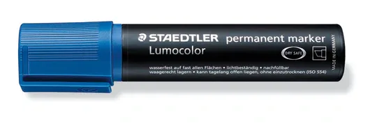 Marker Lumocolor s prisekano konico- Moder