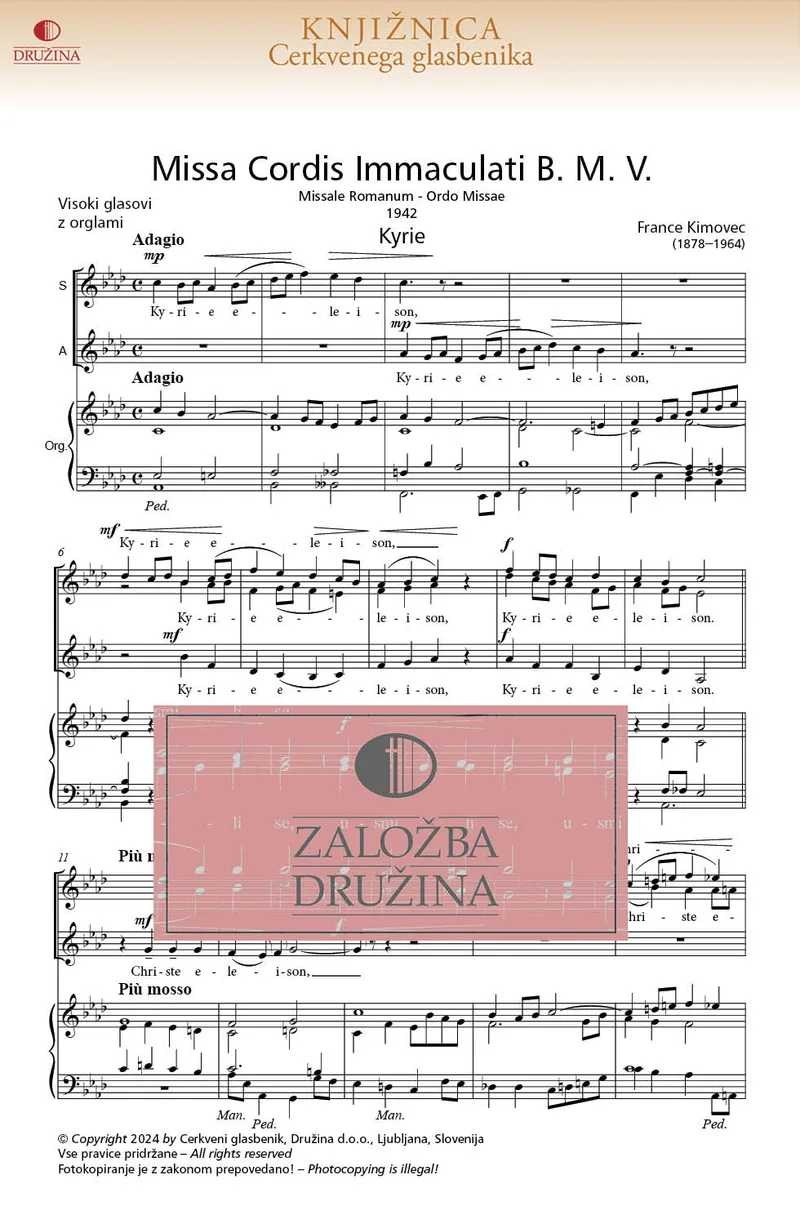 Note CG - Missa Cordis Immaculati B. M. V.(Kimovec France), 2024