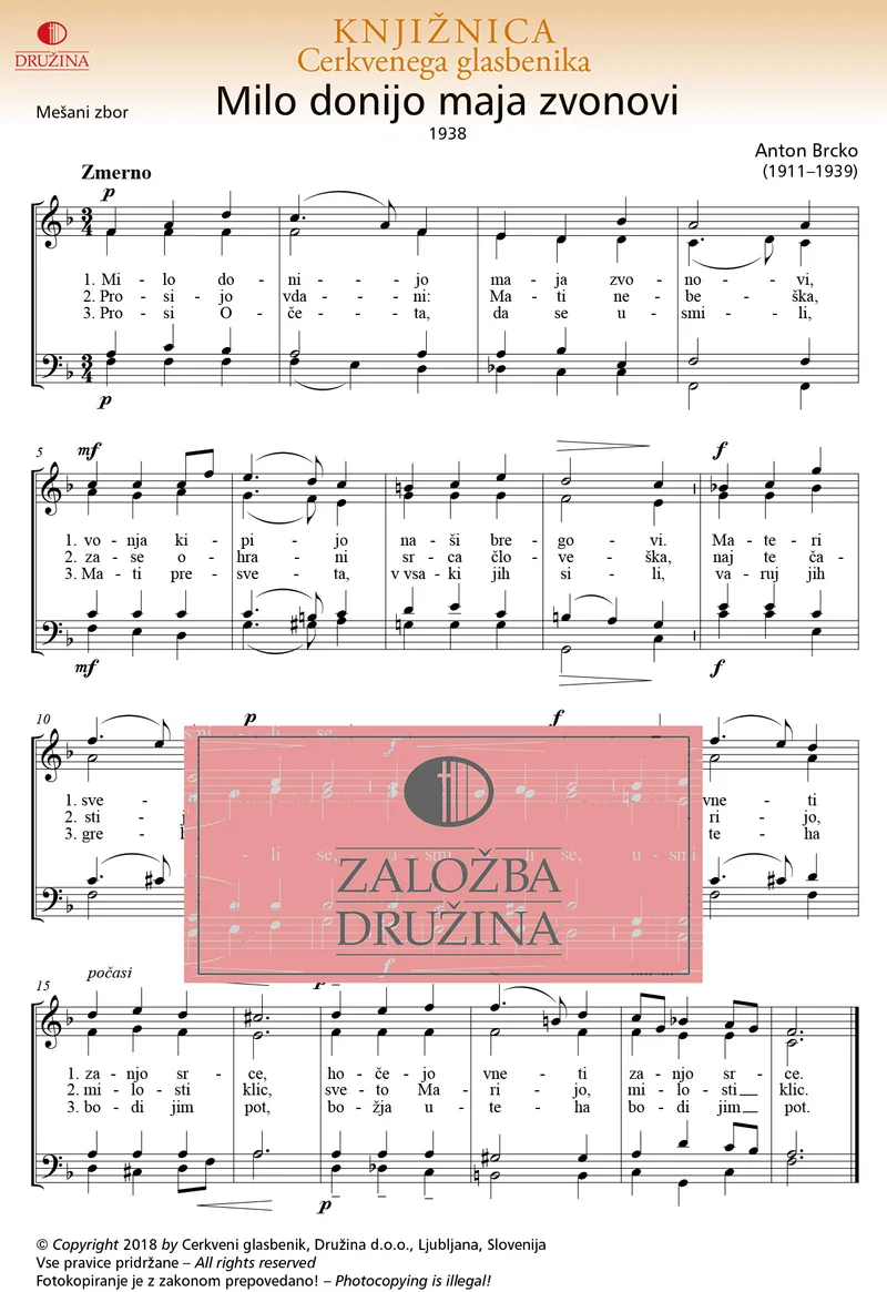 Note CG- Milo donijo maja zvonovi (Brcko Anton) 2018