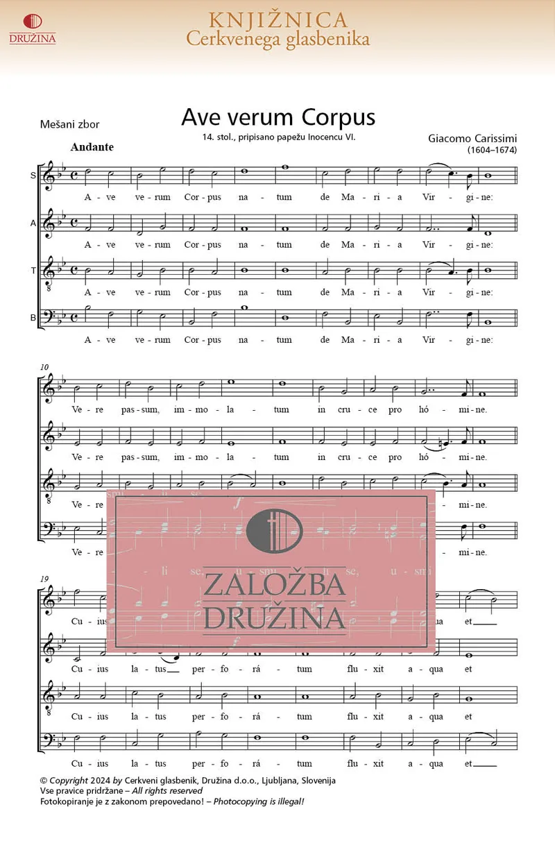 Note CG - Ave verum corpus (Carissimi Giacomo), 2024