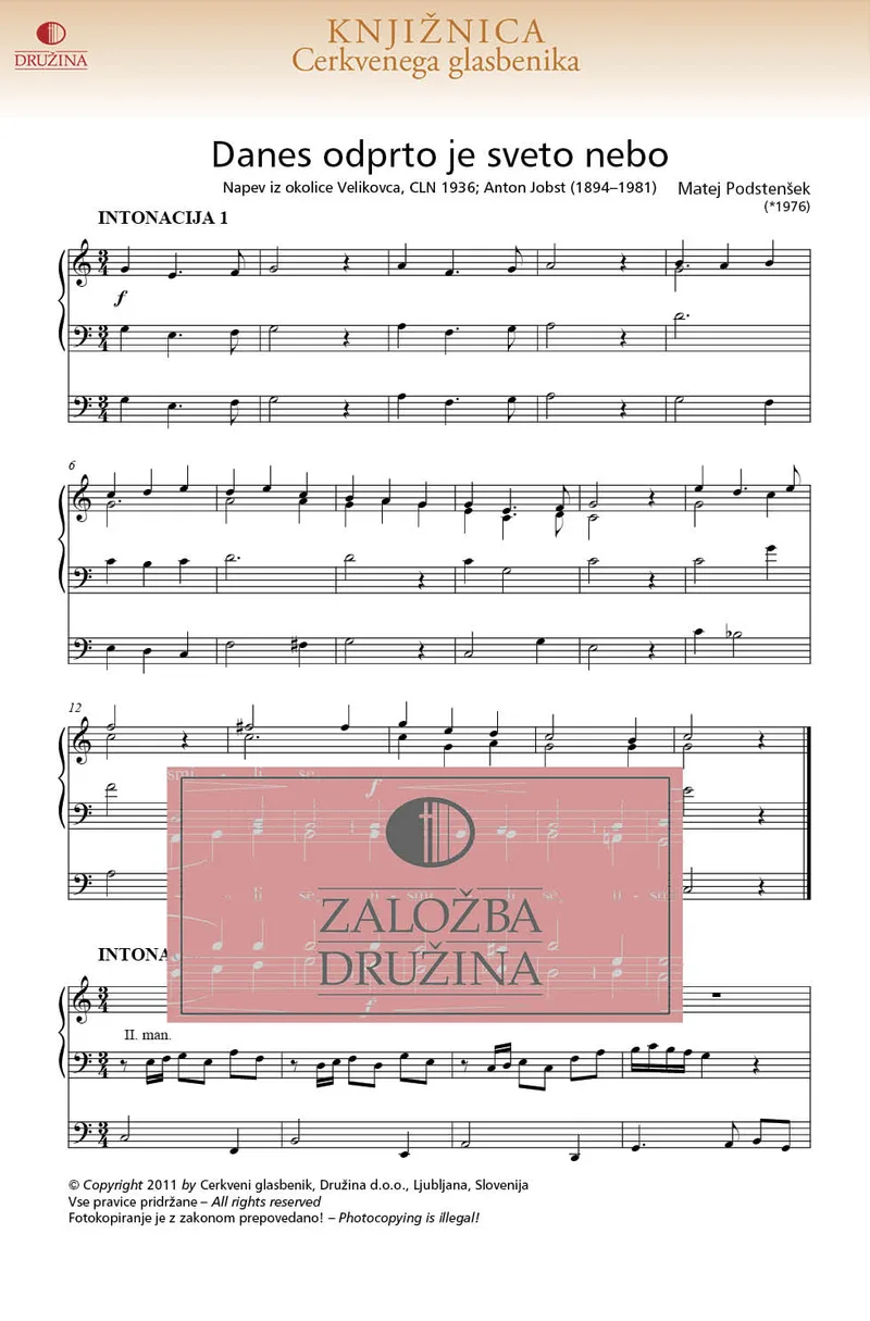 Note CG - Danes odprto je sveto nebo (Podstenšek Matej) 2011