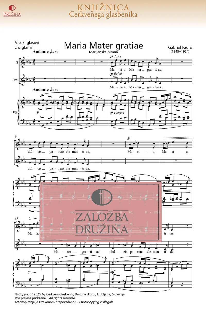 Note CG - Maria Mater gratiae (Faure Gabriel), 2024