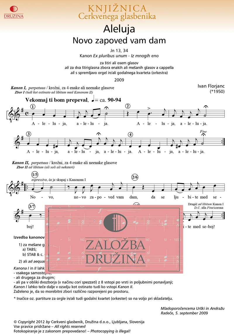 Note CG - Novo zapoved vam dam (Florjanc Ivan) 2012