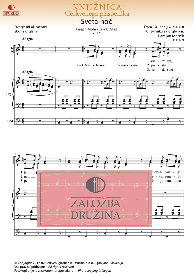 Note CG - Sveta noč (Gruber Franz) 2017