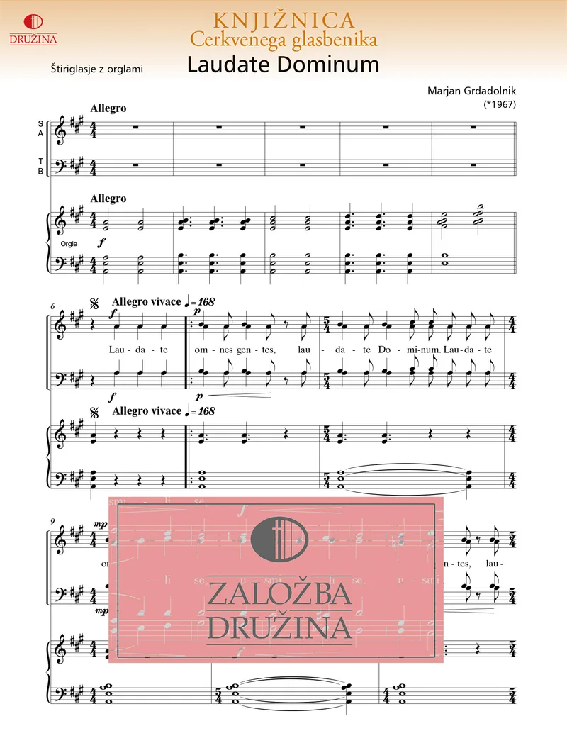 Note CG - Laudate dominum (Grdadolnik Marjan) 2004