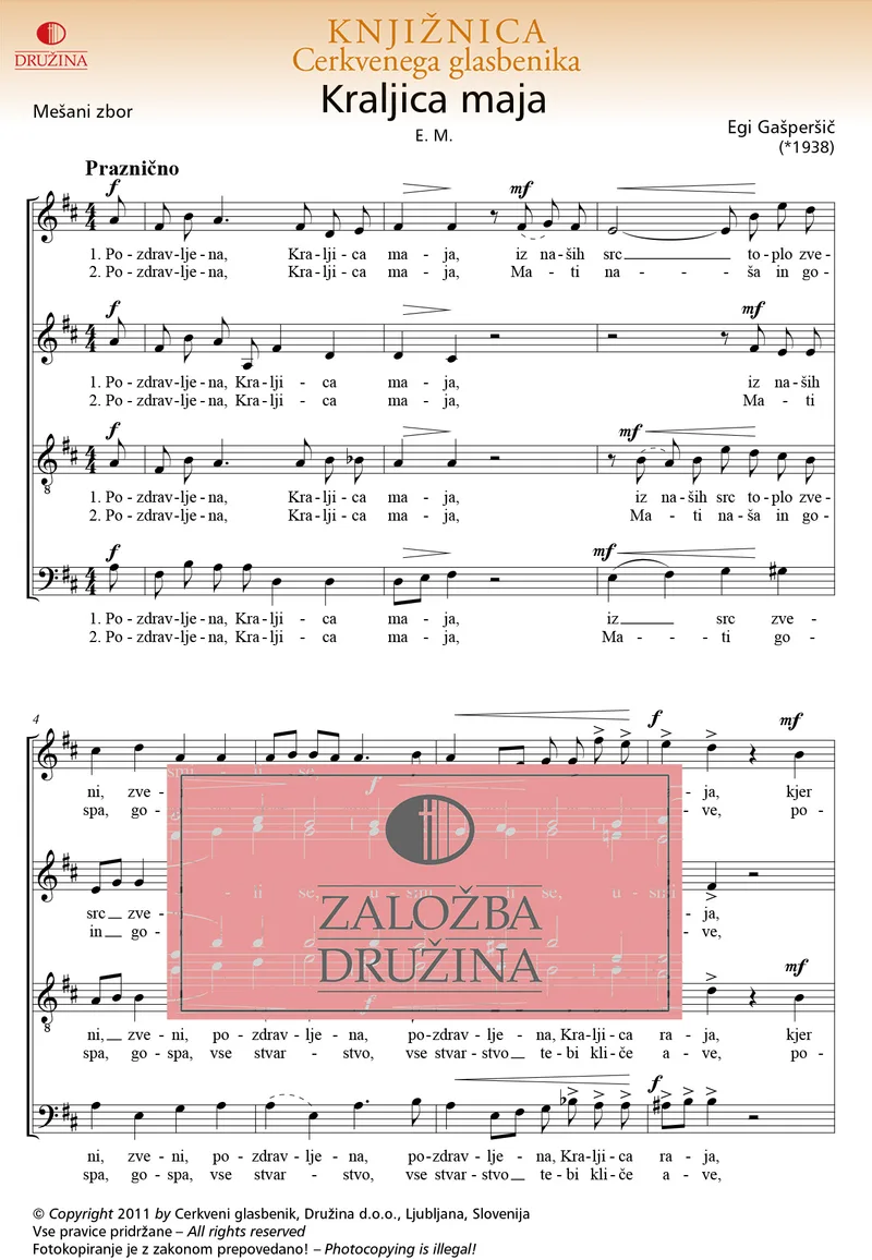 Note CG - Kraljica maja (Gašperšič Egi) 2011