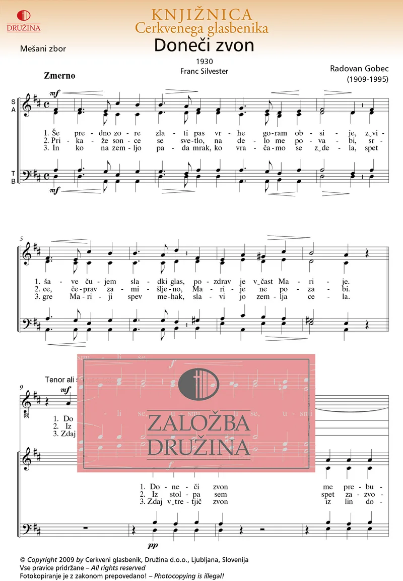 Note CG- Doneči zvon (Gobec Radovan) 2009