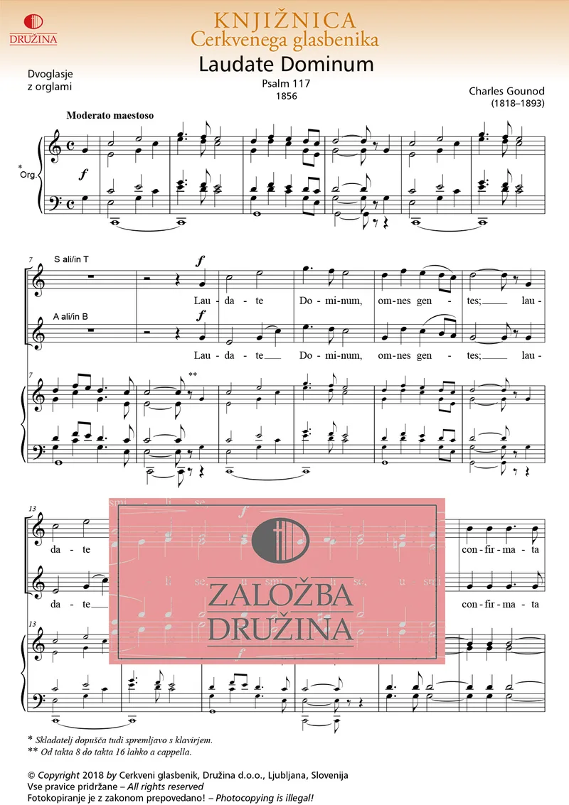 Note CG- Laudate Dominum (Gounod Charles) 2018