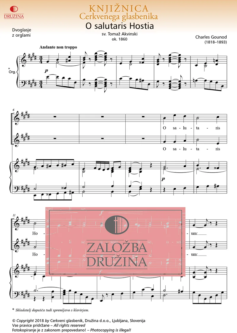Note CG - O salutaris Hostia (Gounod Charles) 2018