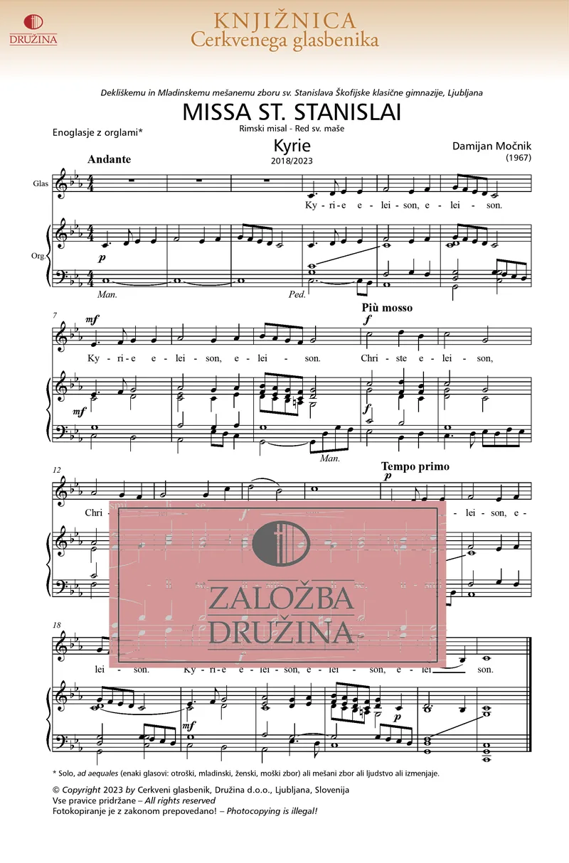 Note CG - Missa st. Stanislai (Močnik Damijan) 2023