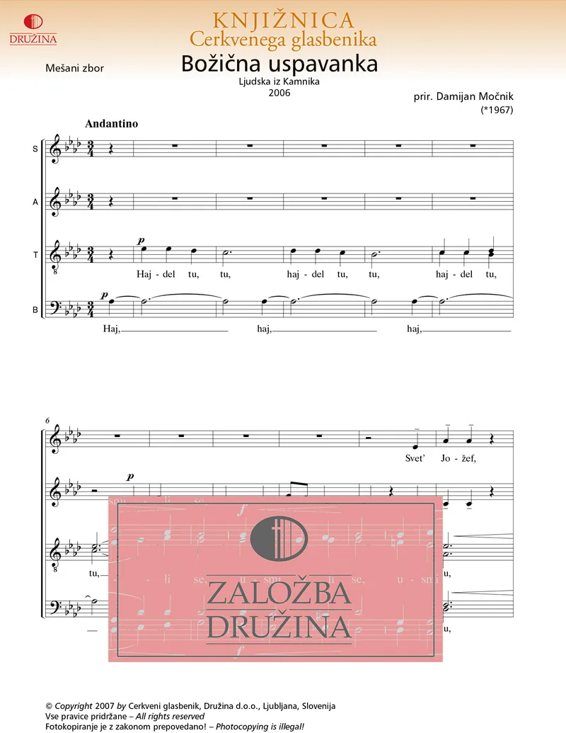 Note CG - Božična uspavanka (Močnik Damijan) 2007