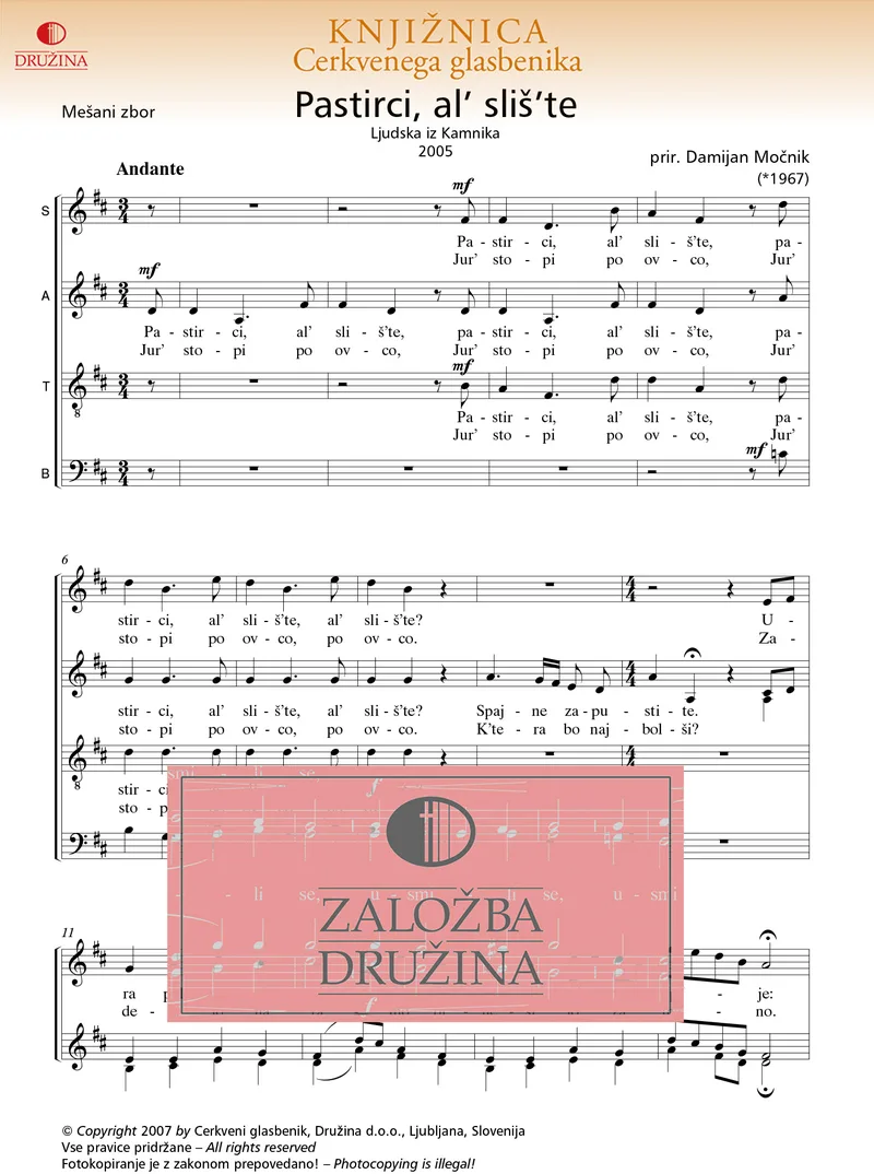 Note CG- Pastirci, al' sliš'te (Močnik Damijan) 2007