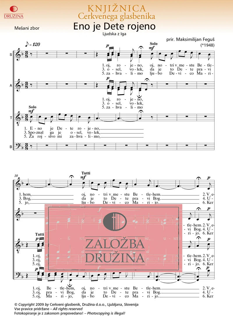 Note CG - Eno dete je rojeno (Feguš Maksimiljan) 2009