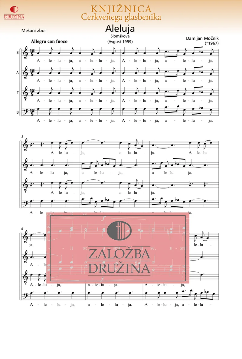 Note CG - Aleluja, jaz sem vinska trta (Močnik Damijan) 2004