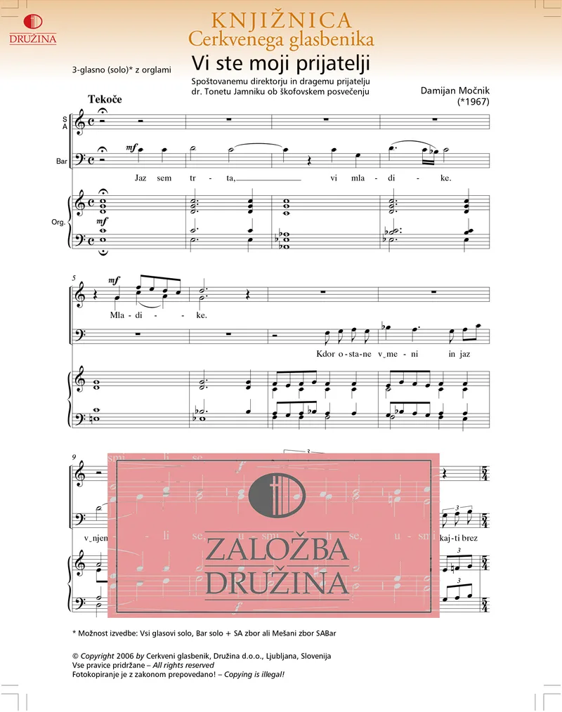 Note CG - Vi ste moji prijatelji (Močnik Damijan) 2006