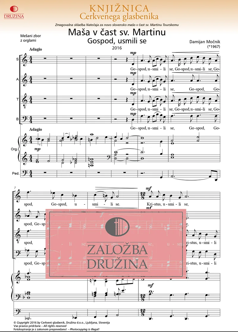 Note CG - Gospod, usmili se (Maša v čast sv. Martinu) (Močnik Damijan) 2016