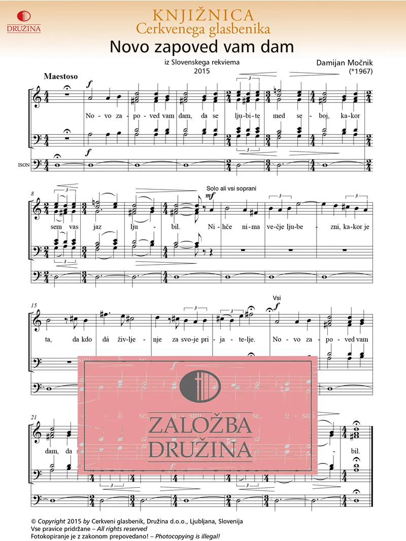 Note CG - Novo zapoved vam dam (Močnik Damijan) 2015