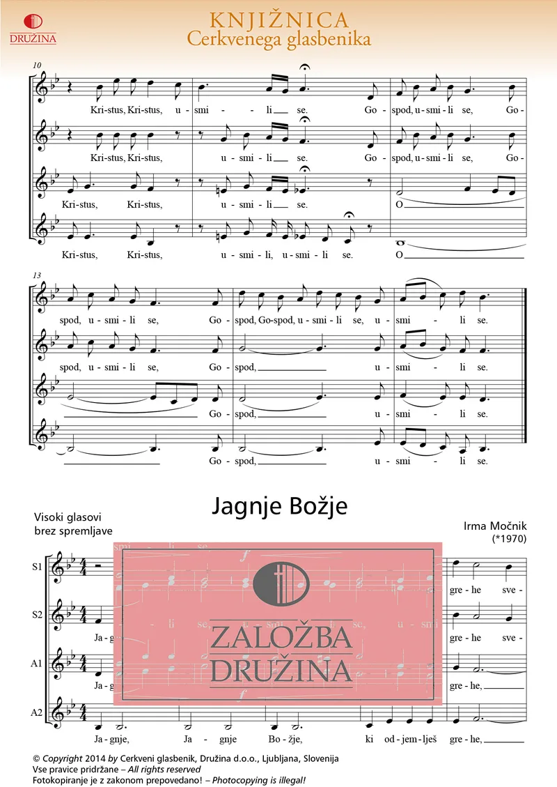 Note CG - Jagnje Božje (Močnik Irma) 2014