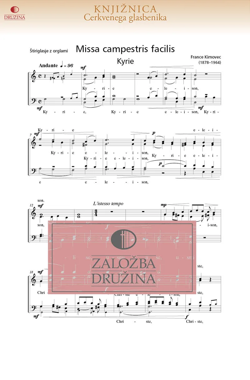 Note CG - Kyrie (Missa campestris facilis) (Kimovec France) 2004