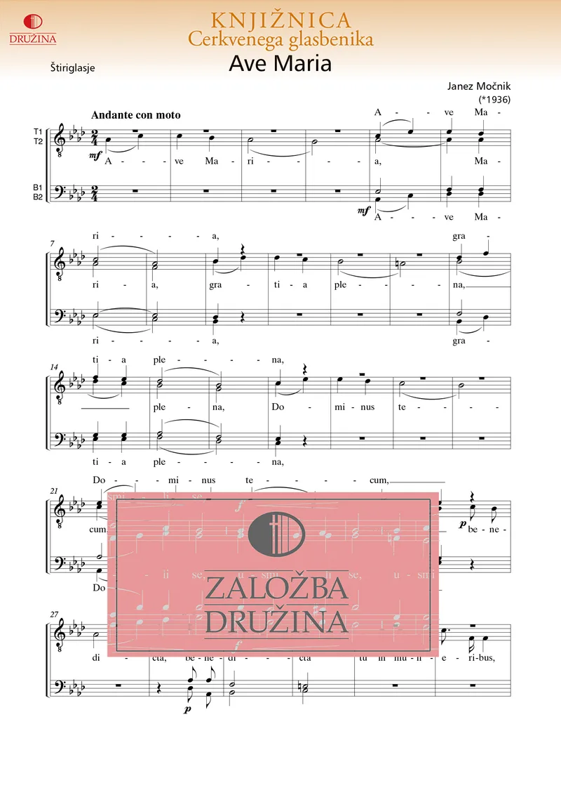 Note CG - Ave Maria (Močnik Janez) 2004