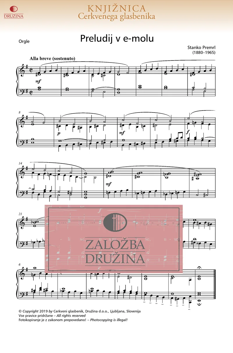 Note CG - Preludij v e-molu (Premrl Stanko) 2019
