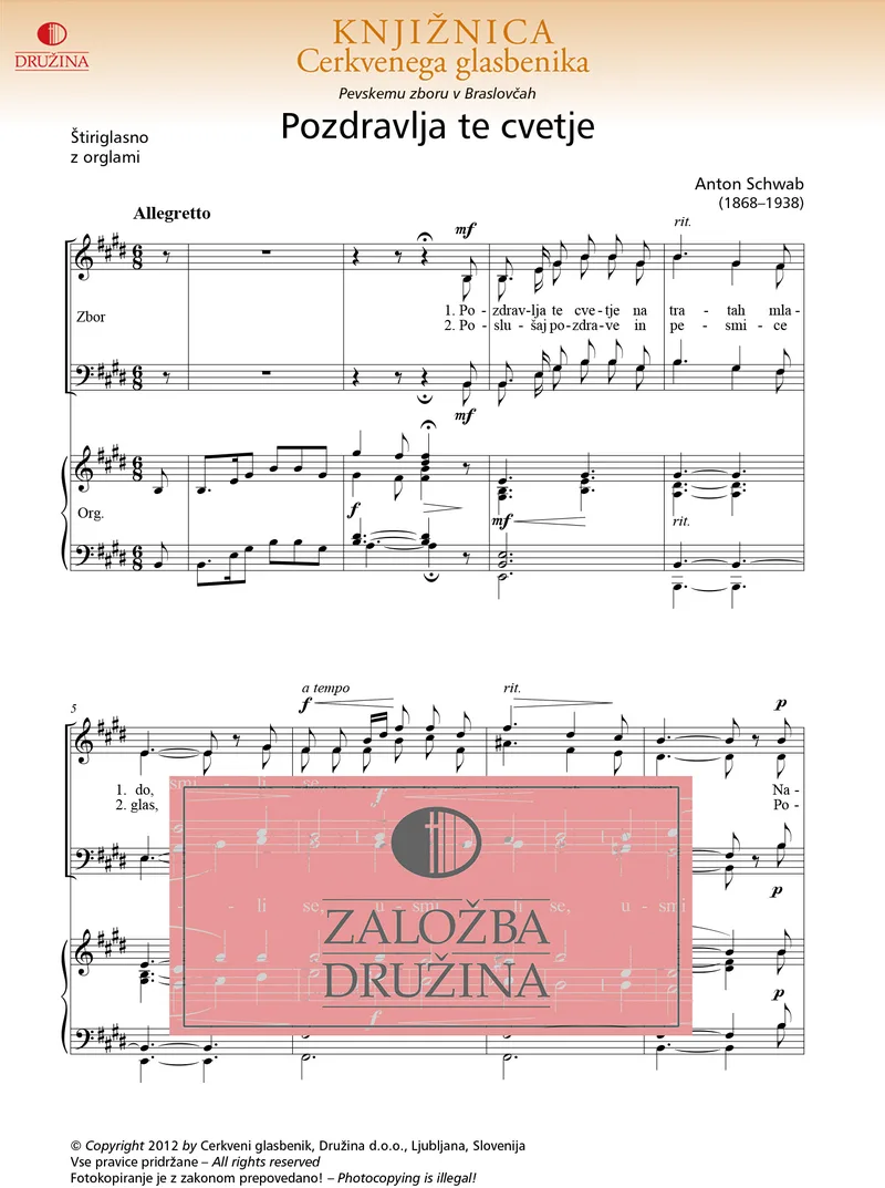 Note CG - Pozdravlja te cvetje (Schwab Anton) 2014