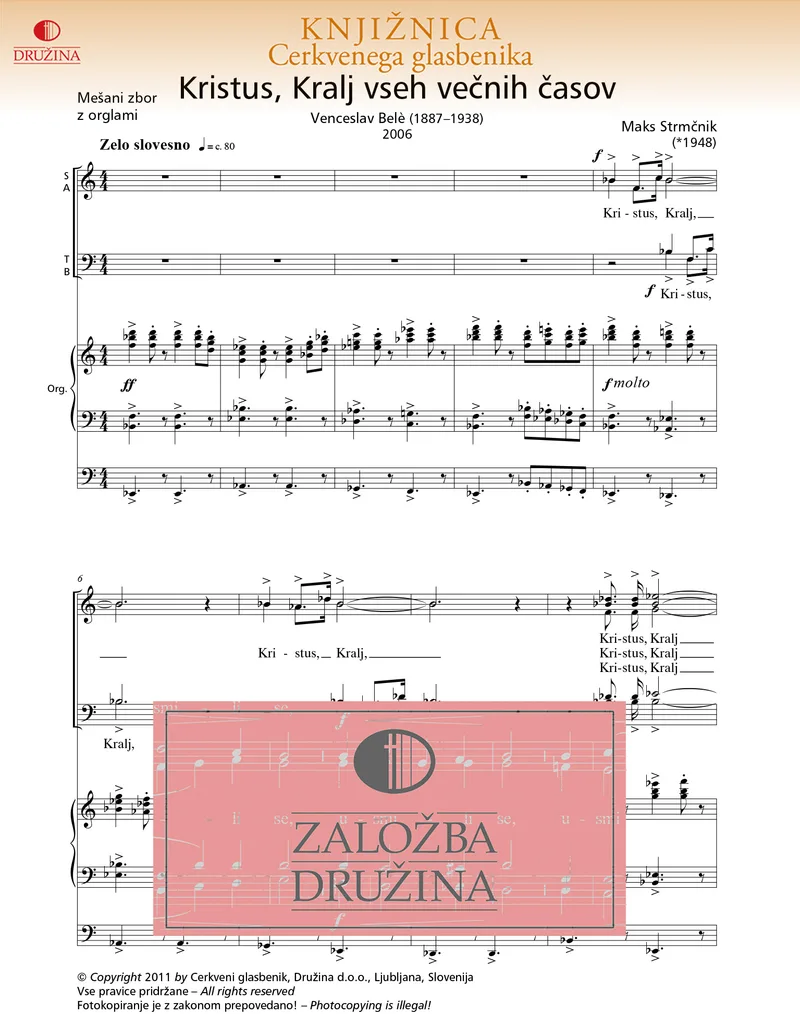 Note CG - Kristus, kralj vseh časov (Strmčnik Maks) 2011