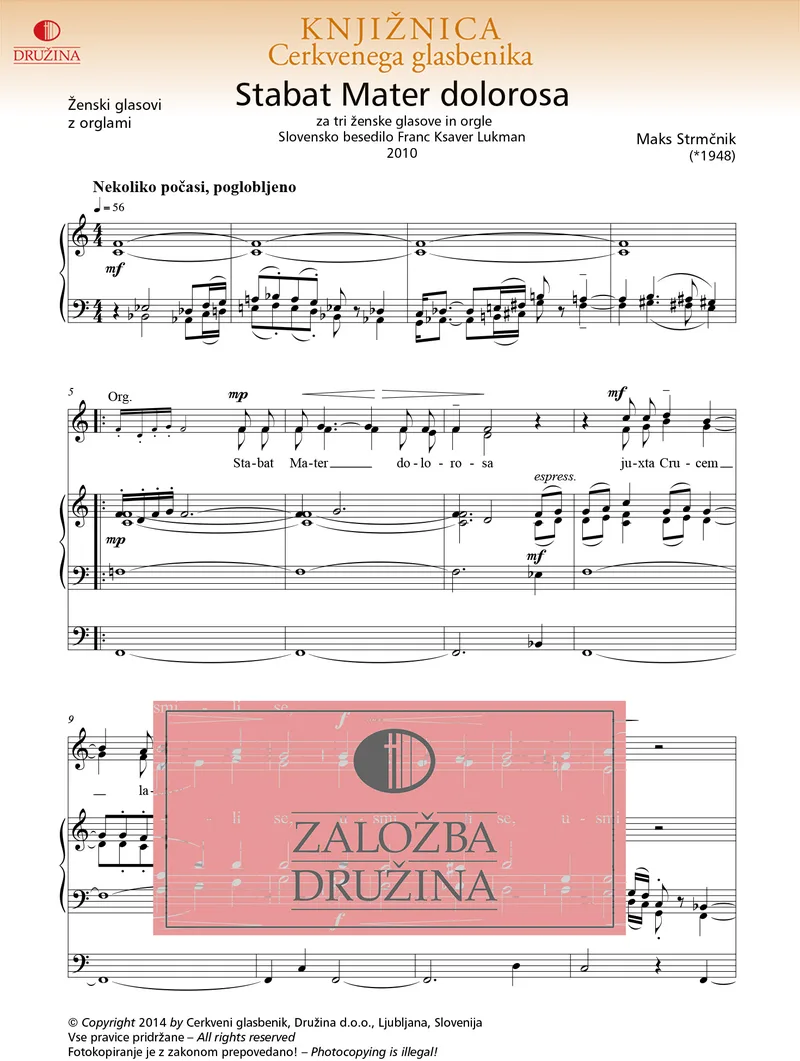 Note CG - Stabat Mater dolorosa (Strmičnik Maks) 2014