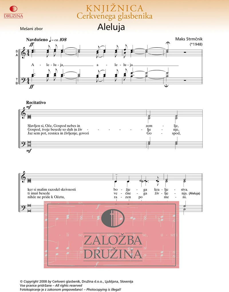 Note CG - Aleluja (Strmčnik Maks)