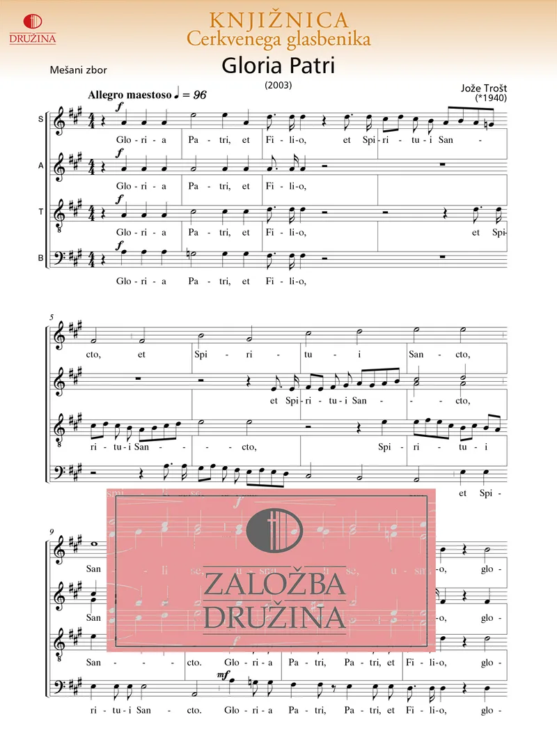Note CG - Gloria Patri (Trošt Jože) 2004